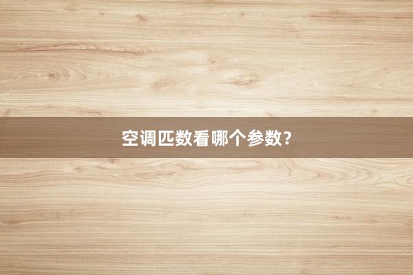 空调匹数看哪个参数？